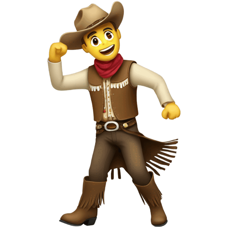 Dancing cowboy emoji