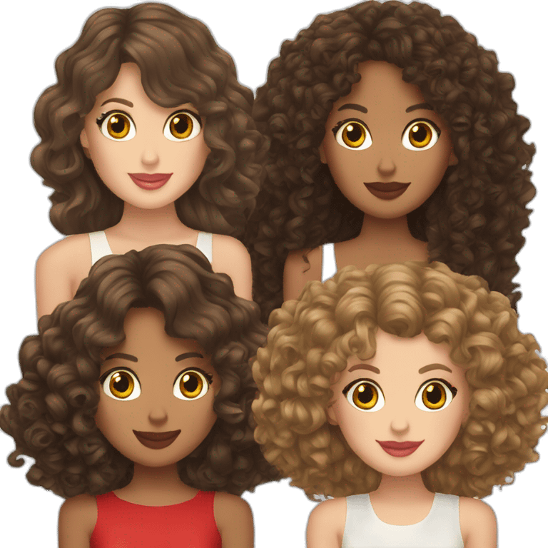 Taylor swift with brune curly girl emoji