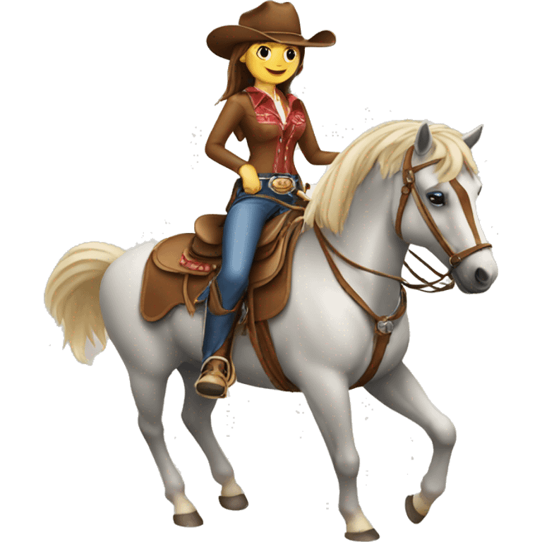 cowgirl on horse emoji