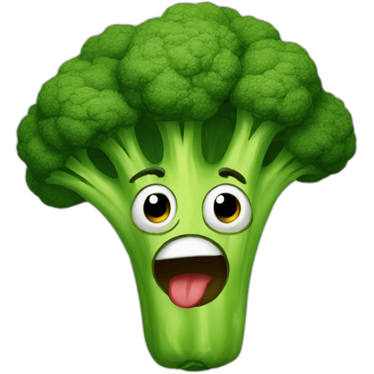 Angry broccoli emoji