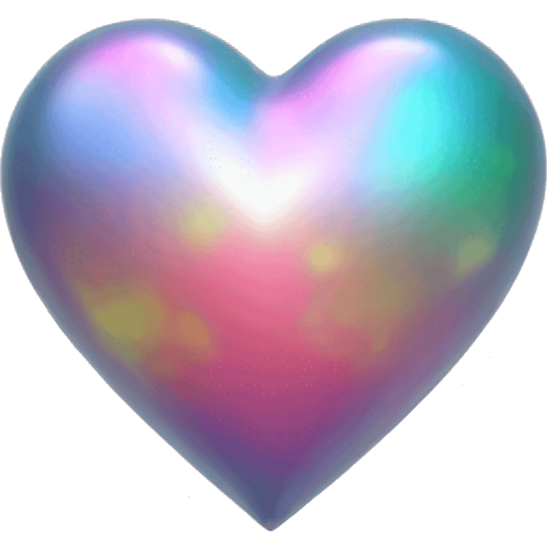 A holographic heart emoji