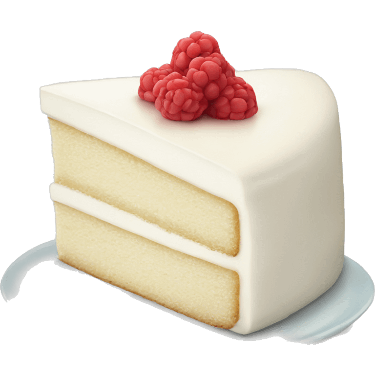 White cake slice  emoji