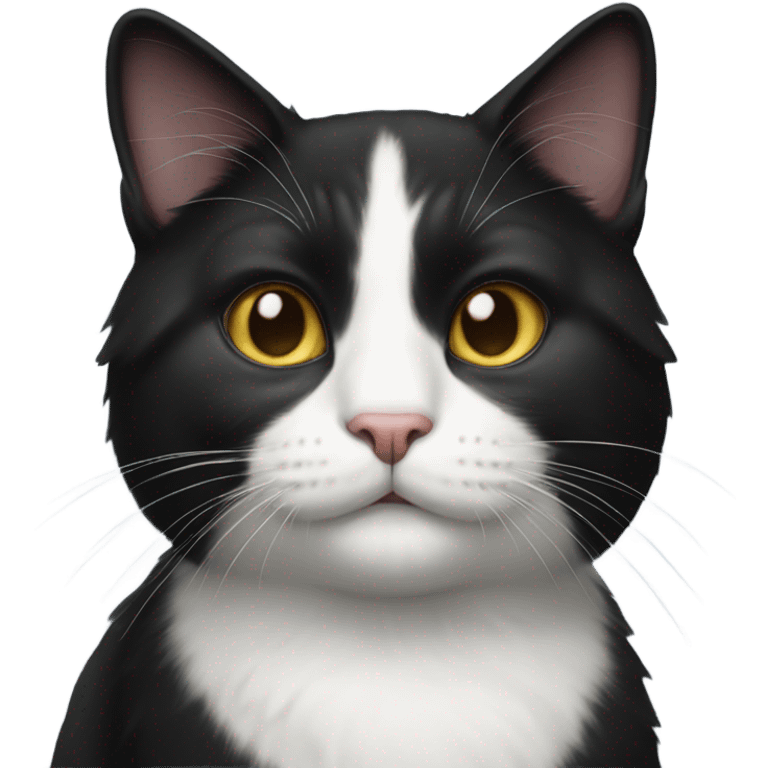 Tuxedo cat emoji