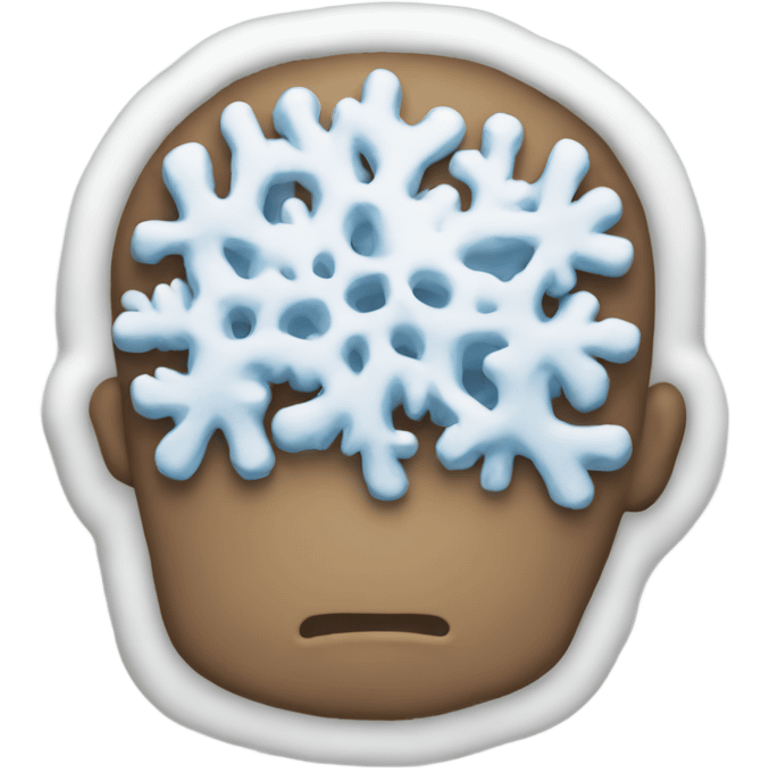 Snow on a brain emoji