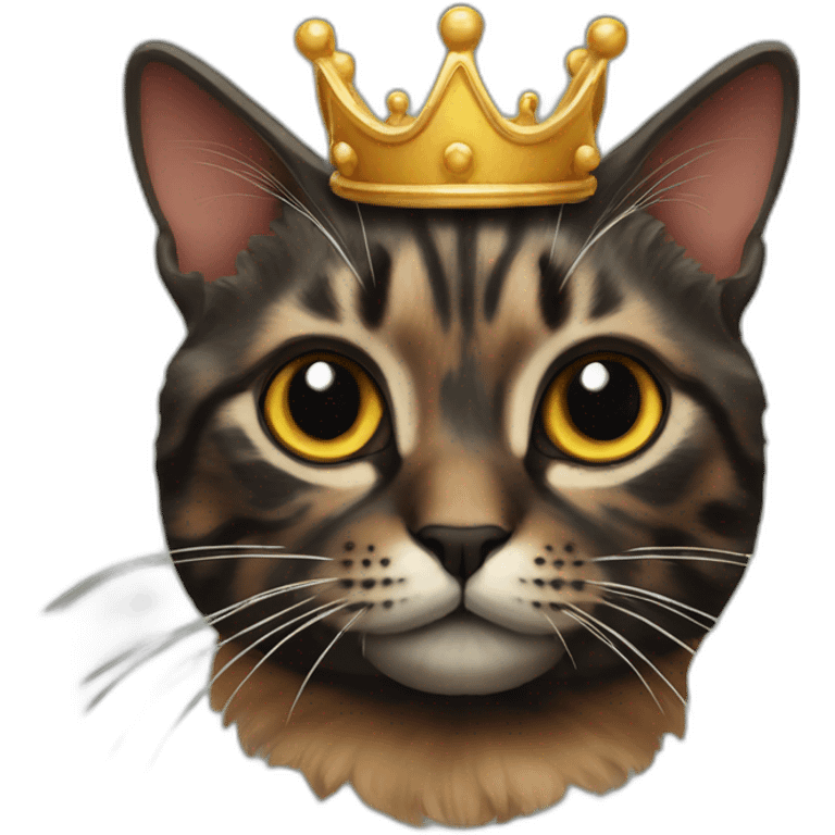 Cat tortoiseshell crown emoji