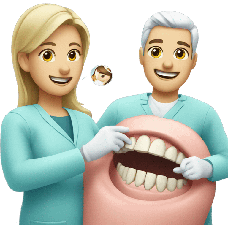 dentist removes woman's teeth emoji