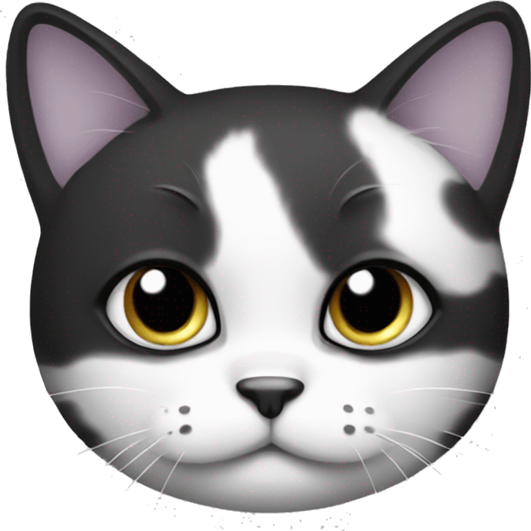 emojo original black and white cat emoji