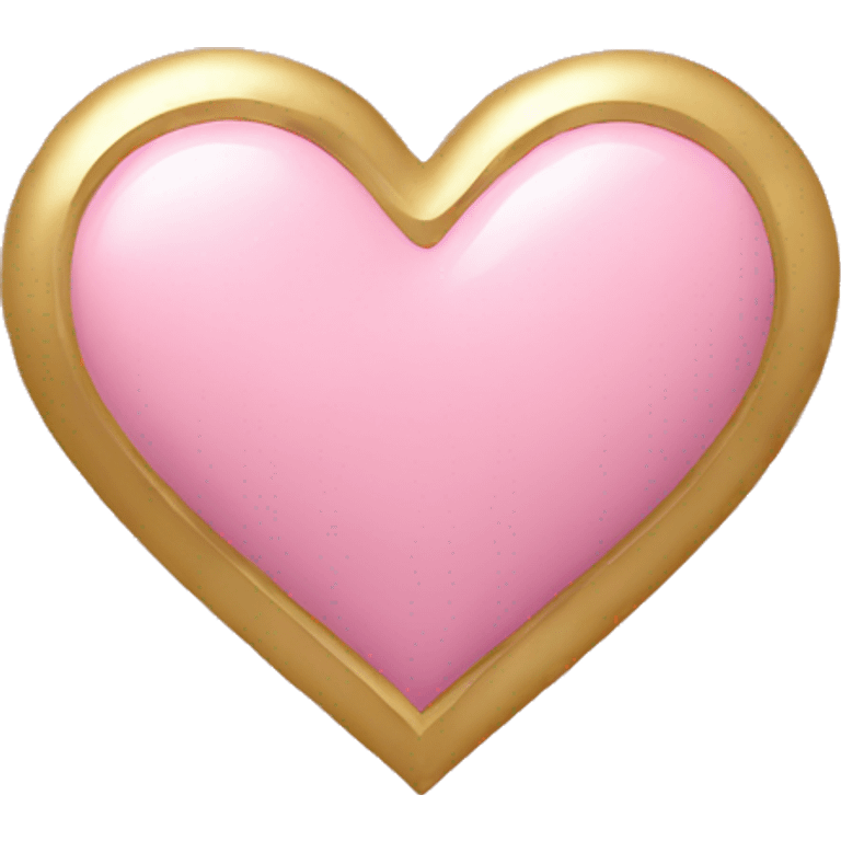 Heart pink with gold emoji