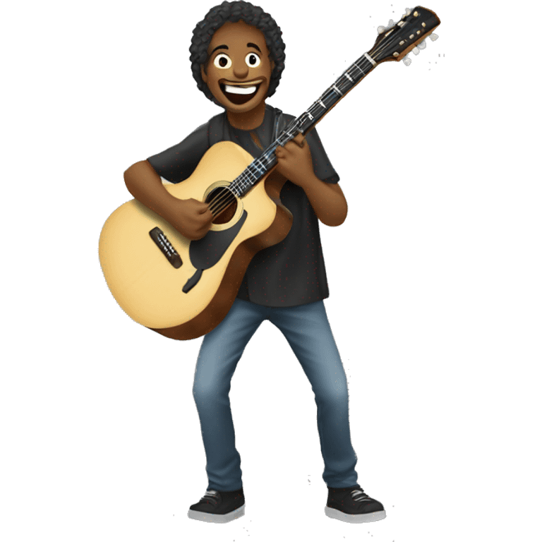 guitrrista feliz emoji