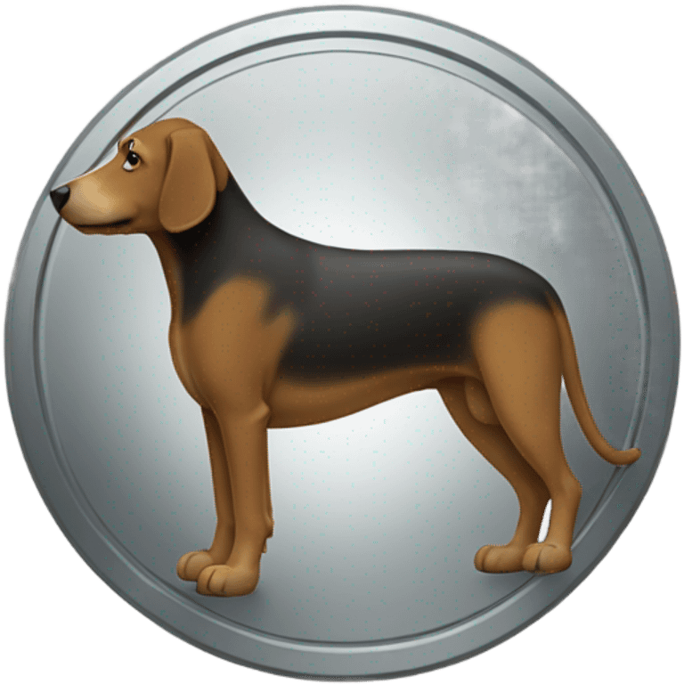 dark coin with hound on it emoji