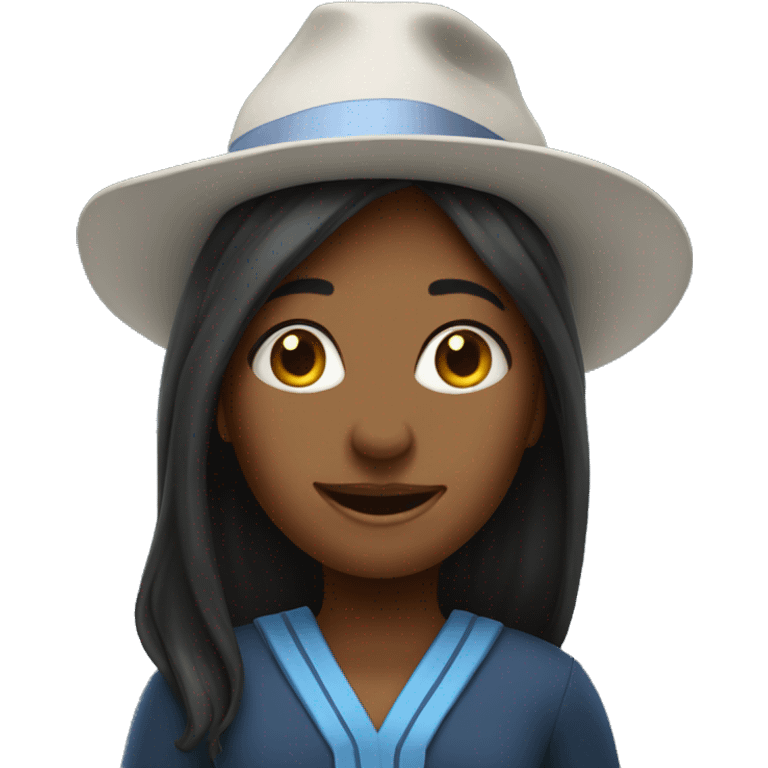 a asina student greets in an academic hat emoji