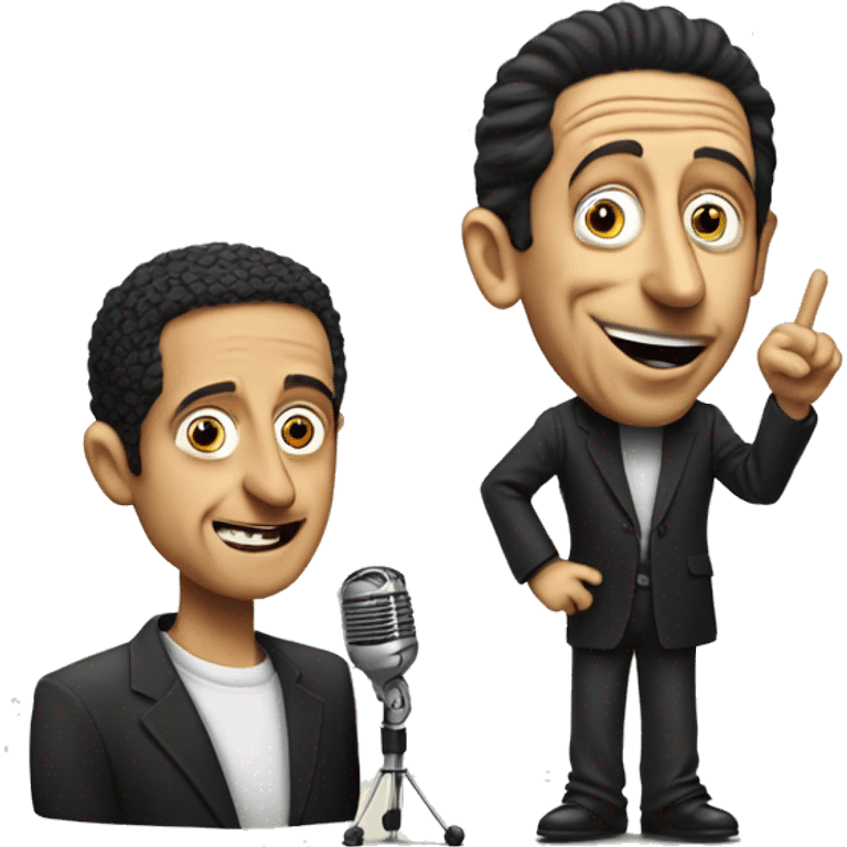 standup comedian with mic Gad Elmaleh emoji