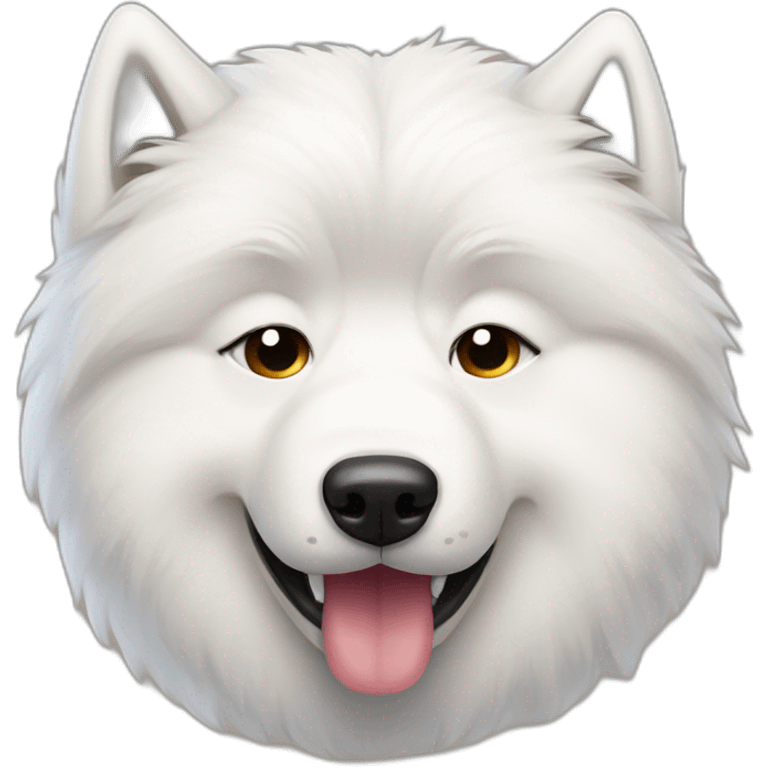 Samoyed crying sad face emoji