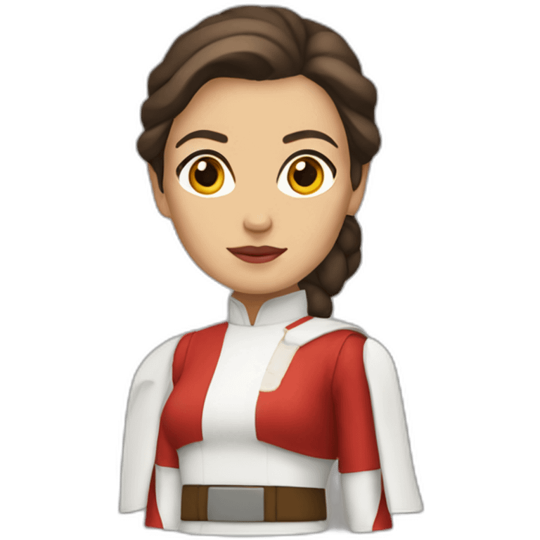 leia-with red-uniform emoji