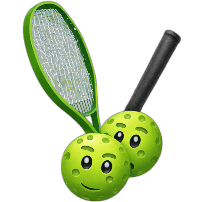 pickleball mixed with hi emoji