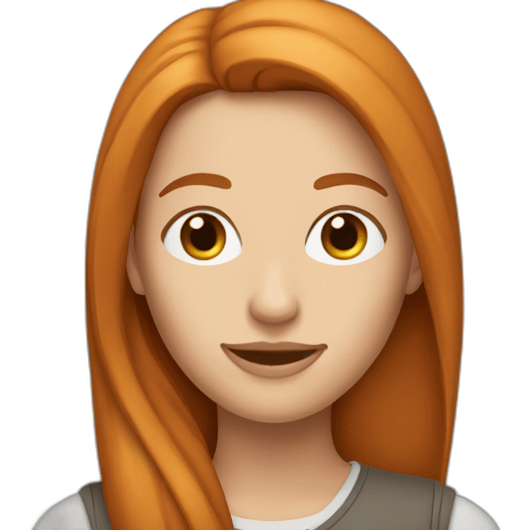 pretty-woman-with-long straigh ginger hair emoji