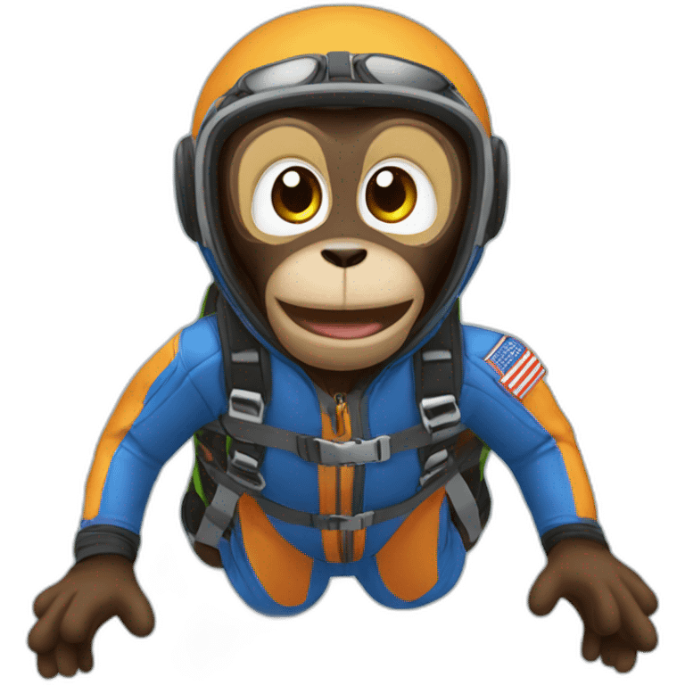 Mongkey-Skydiving emoji