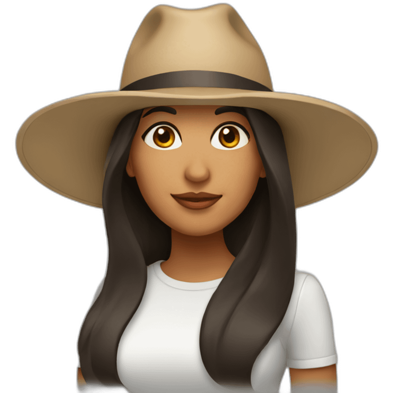 Latina with flat brim hat emoji