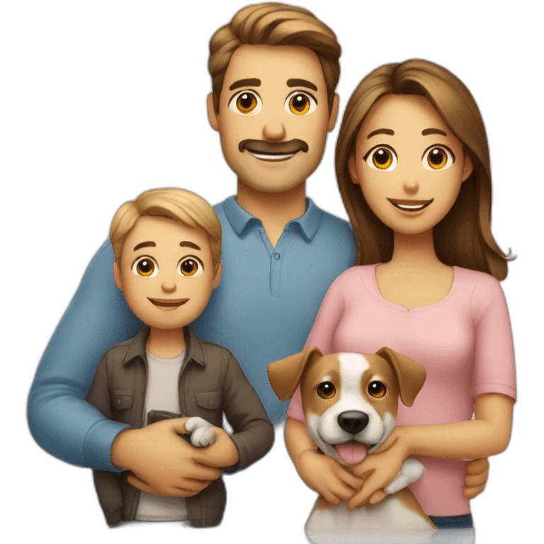 family, mum-dad-baby-dog emoji