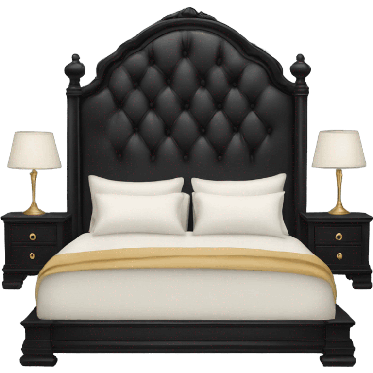 Black luxury bed emoji