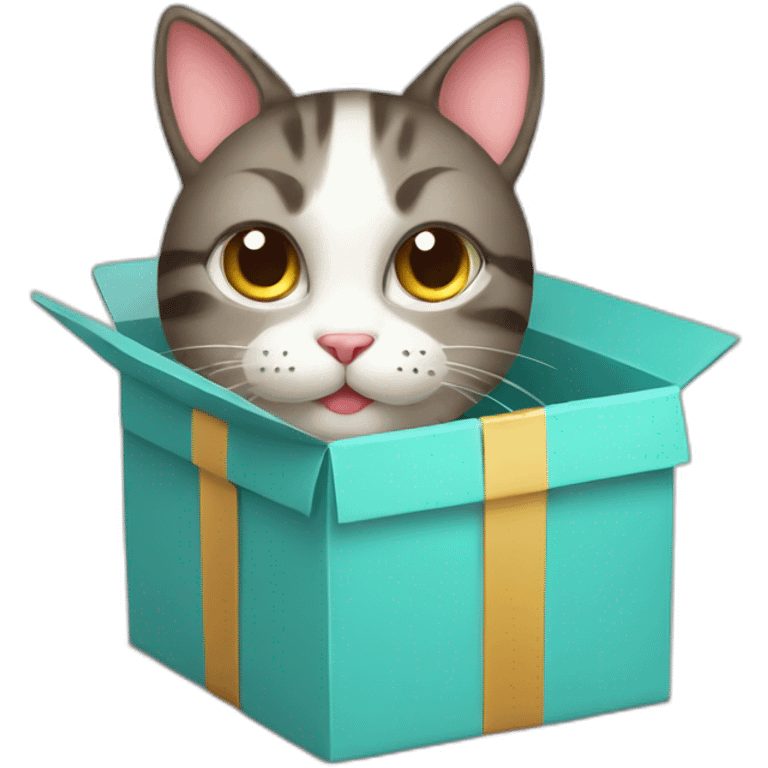 cat in gift box emoji