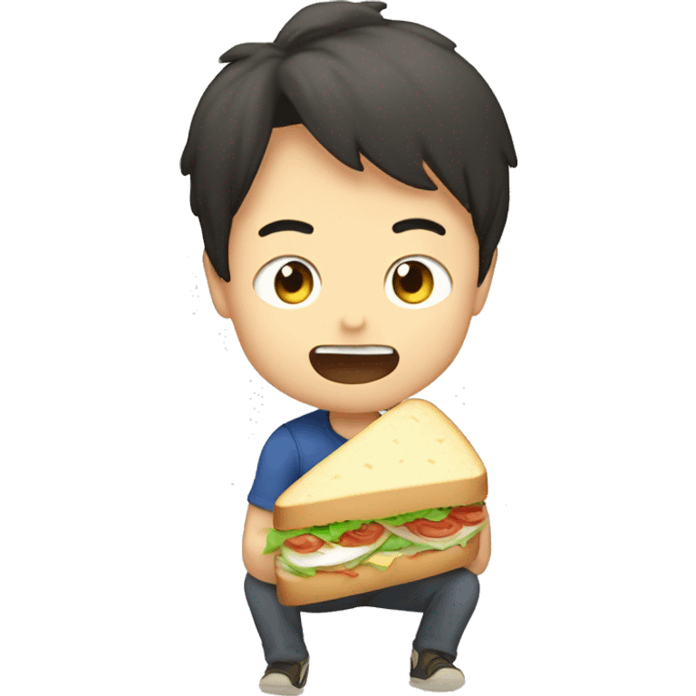 antonin yuji maeno eating a sandwich emoji