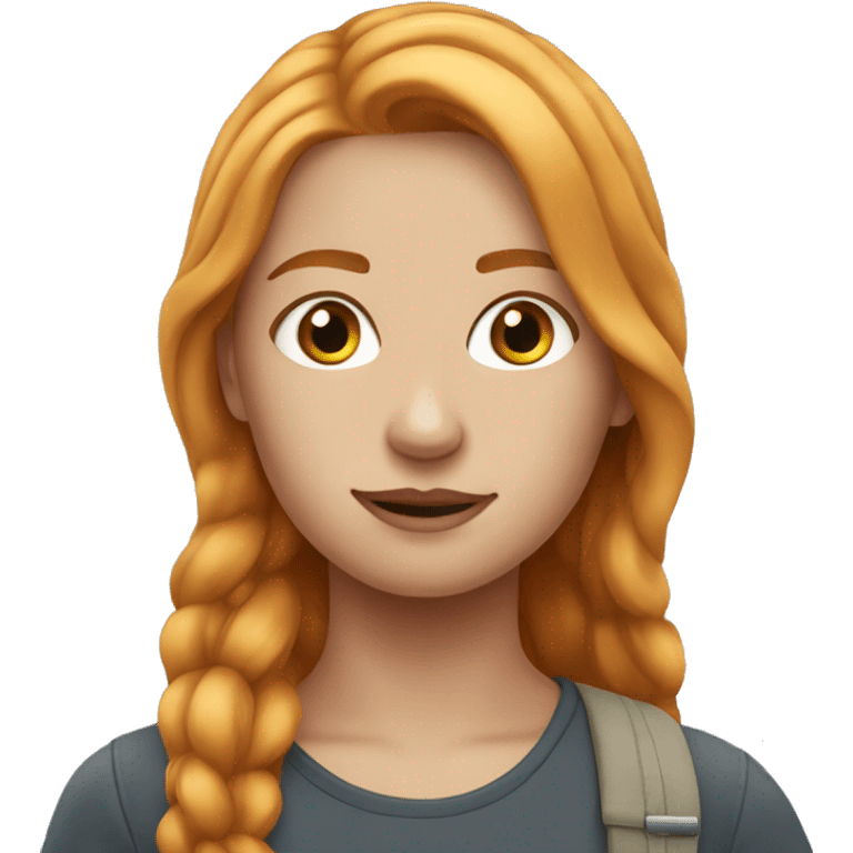 blonde girl outdoors portrait Ginger hair emoji