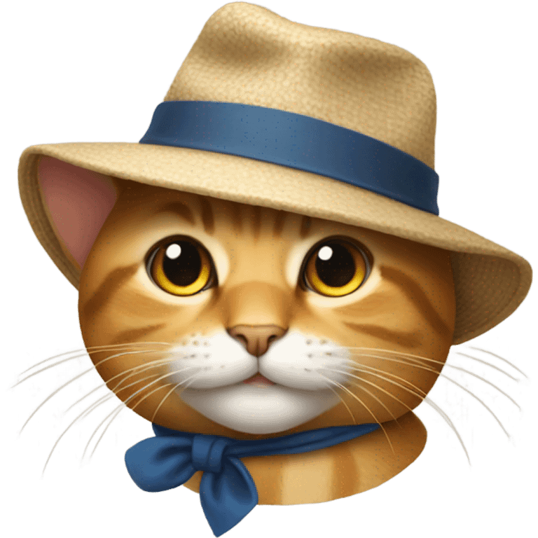 cat wearing hat emoji