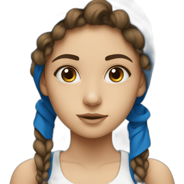 girl in israeli colours emoji