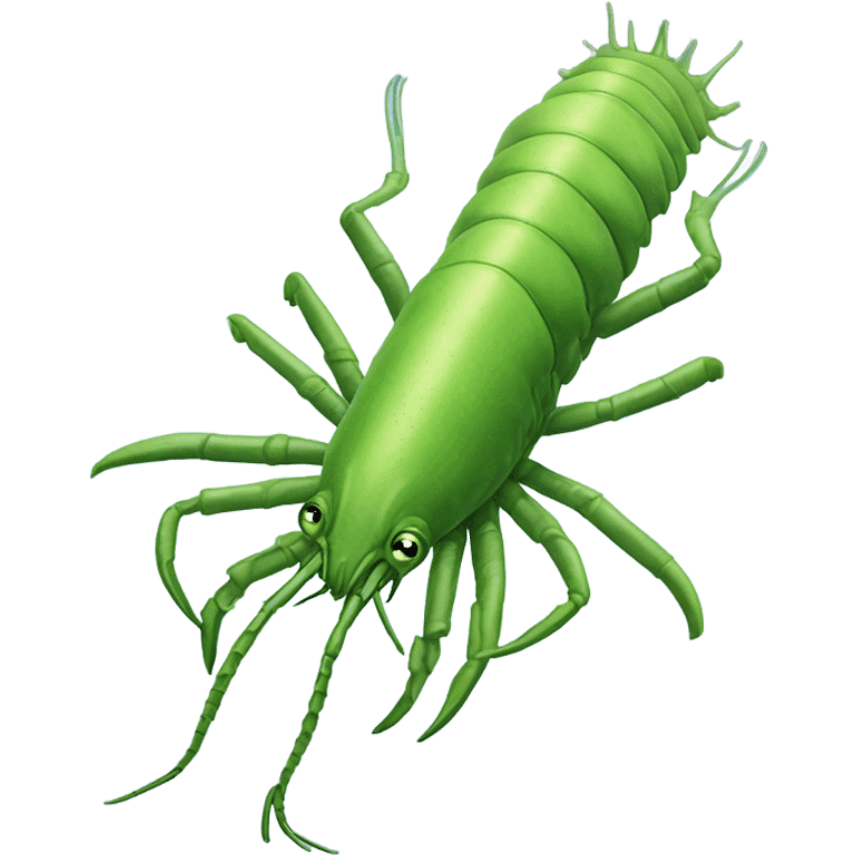 realistic gross green prawn emoji