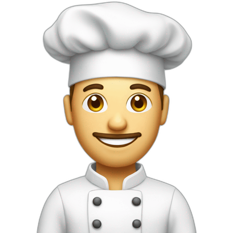 french chef with croissant emoji