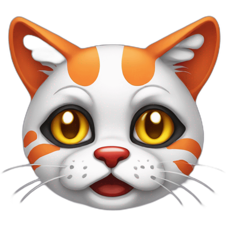 Crying clown cat emoji