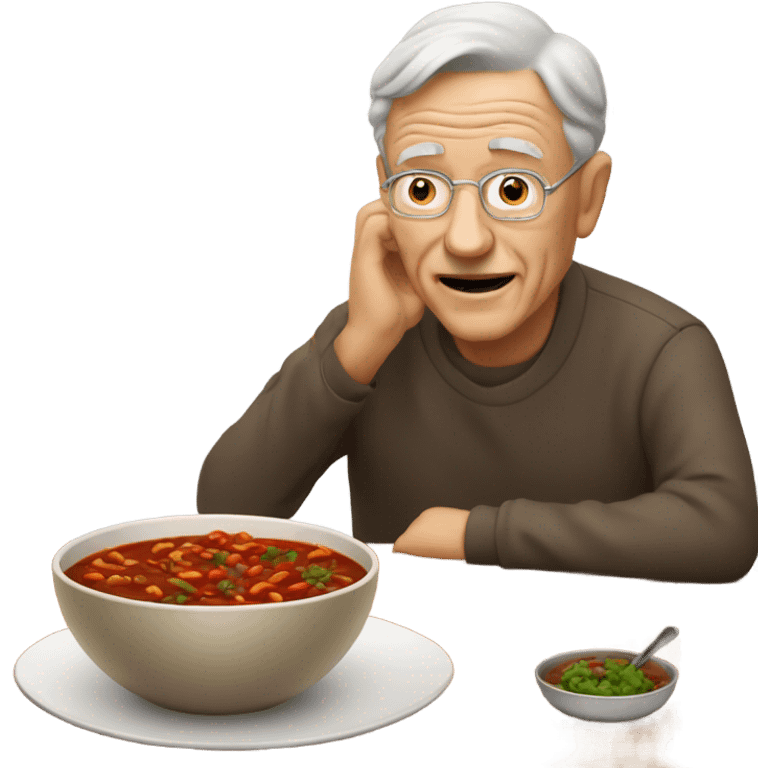 Old man eating chili emoji