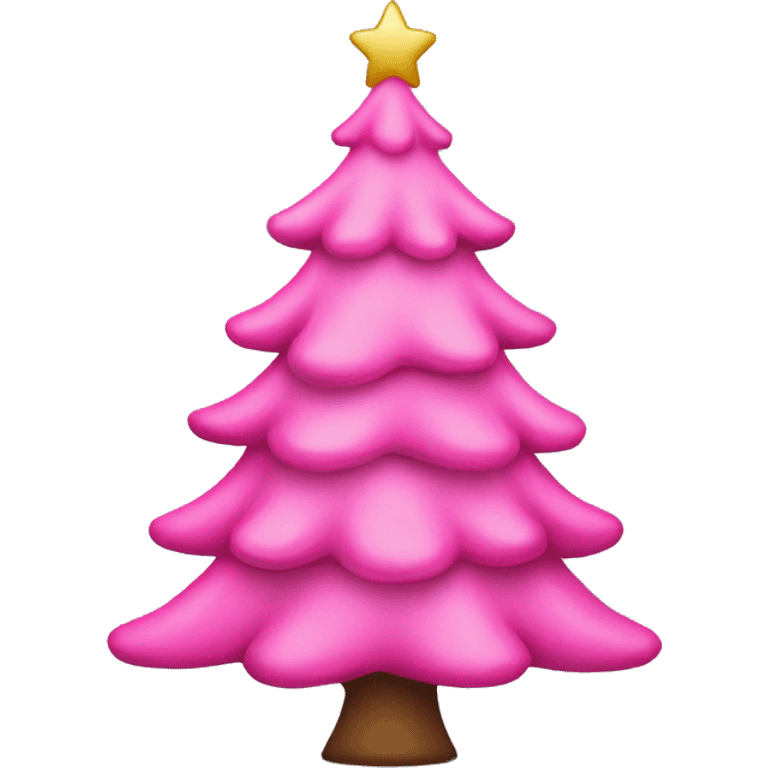 Pink Christmas tree emoji