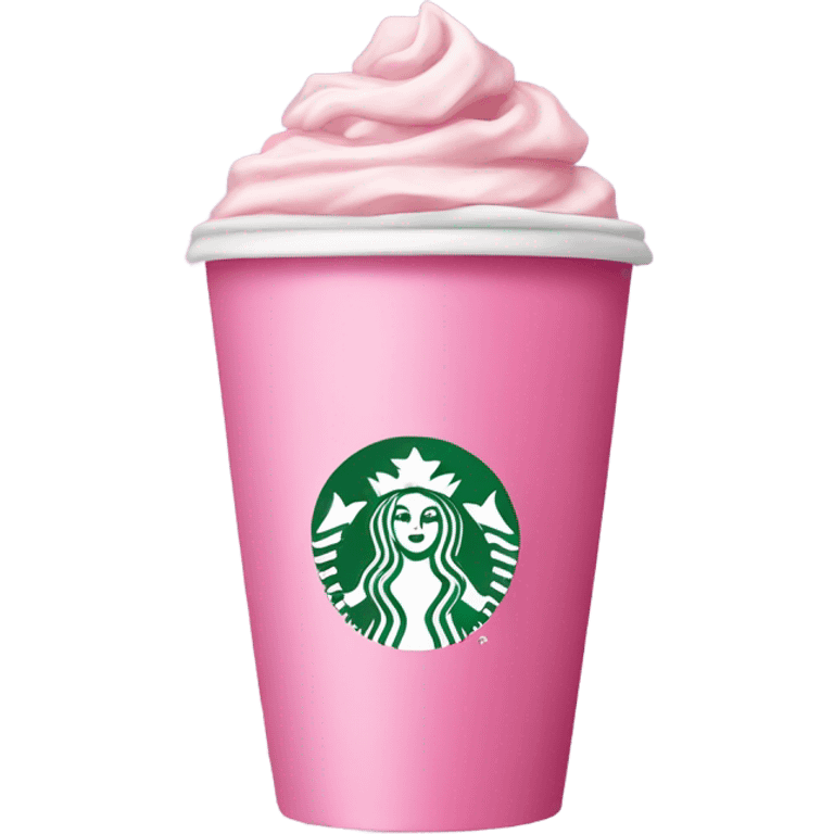 pink starbucks cup with coquette bow  emoji