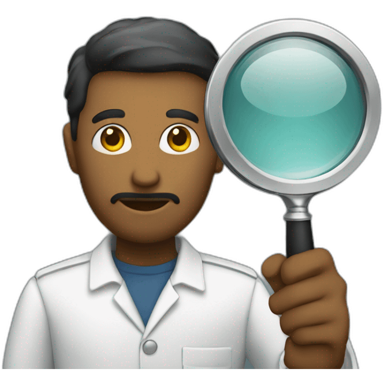 men holding a magnifying glass emoji