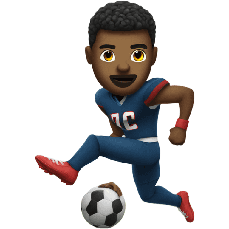 Guy overkick football  emoji