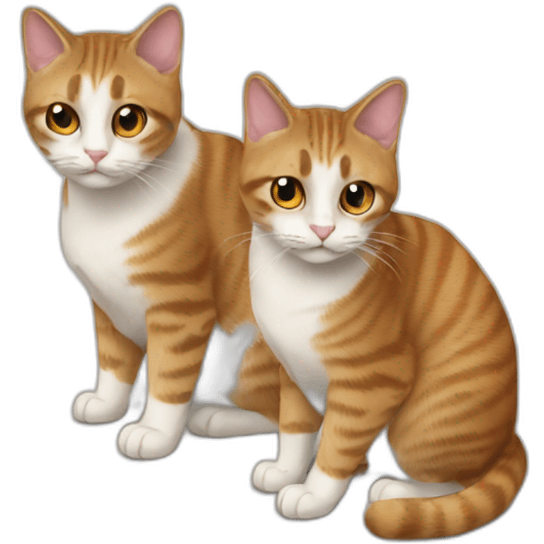 Deux chats emoji