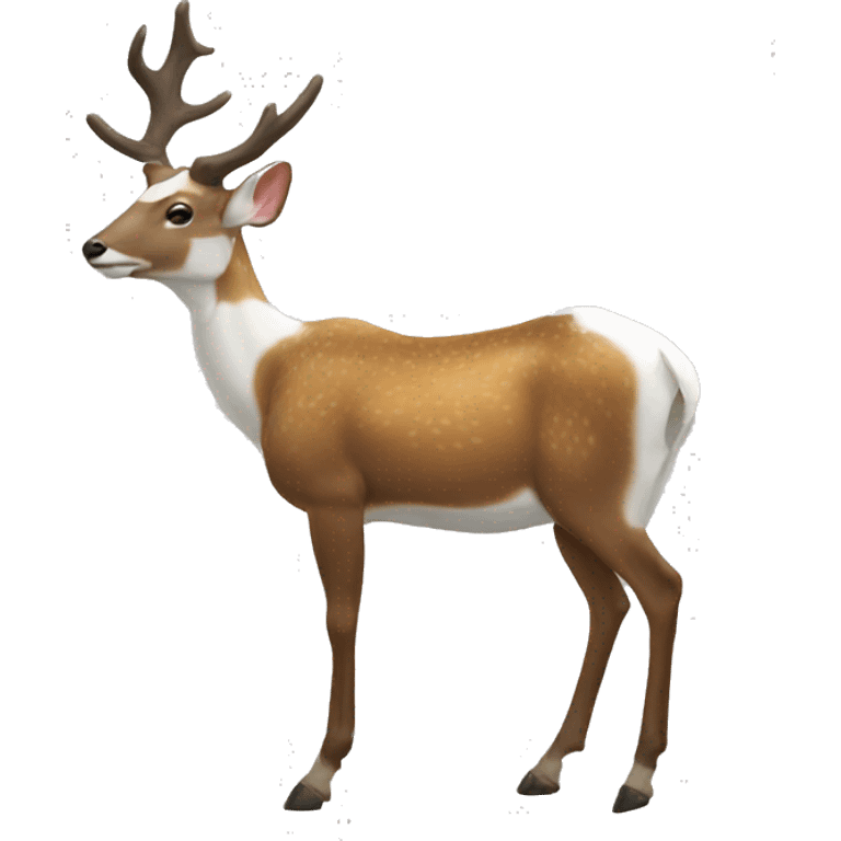 Piebald deer mount emoji