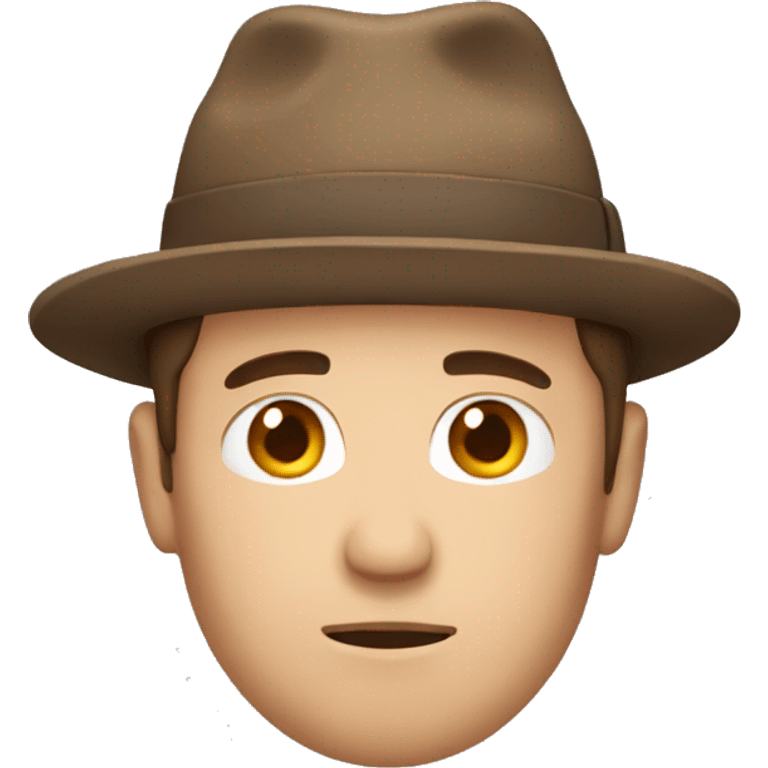 man with brown hair with a sleepy hat on  emoji