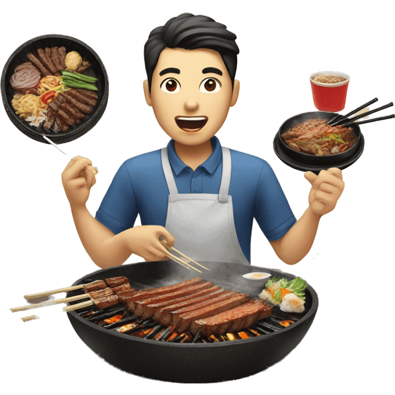 Eating Korean bbq emoji