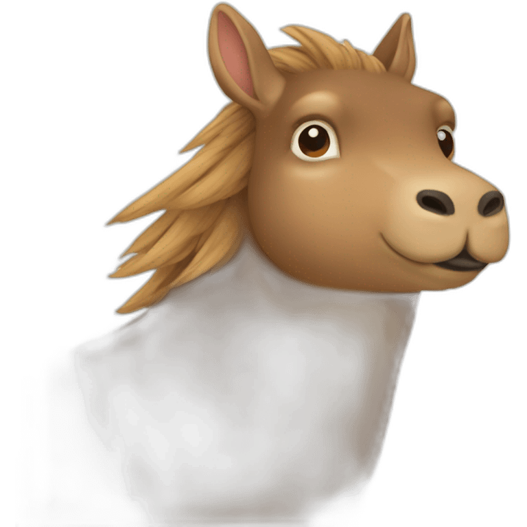 Kapybara sur licorne emoji