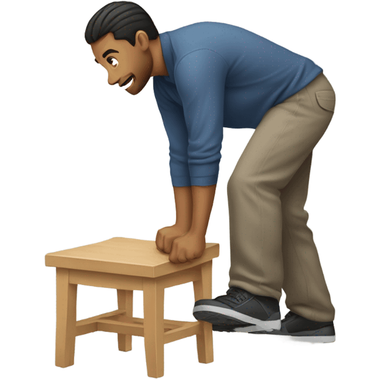 Man lifting furniture emoji