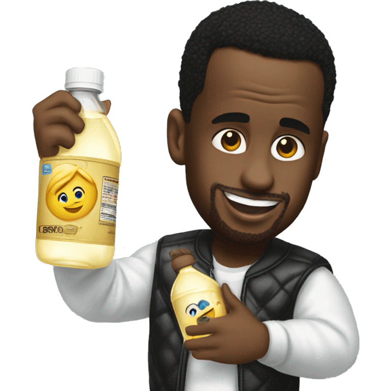 P diddy holding bottle of baby oil emoji