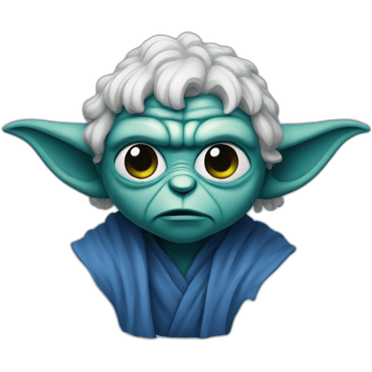 Blue yoda emoji