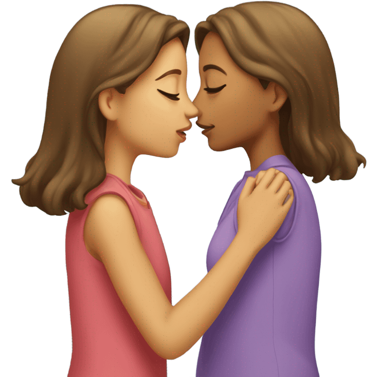 girl kissing girl emoji