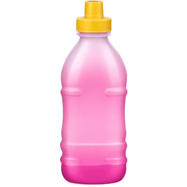 plastic bottle with crystaline pink liquid emoji