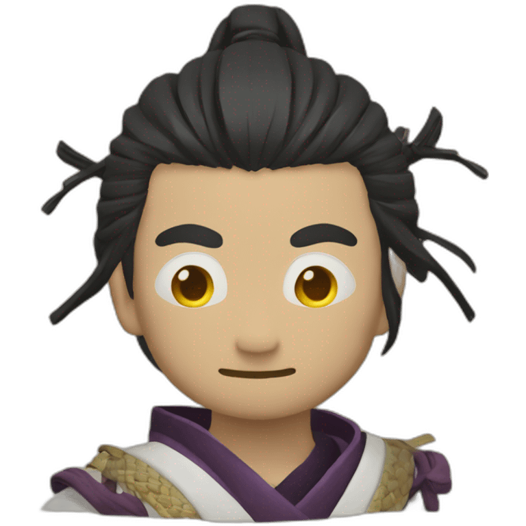 Samurai riendo emoji