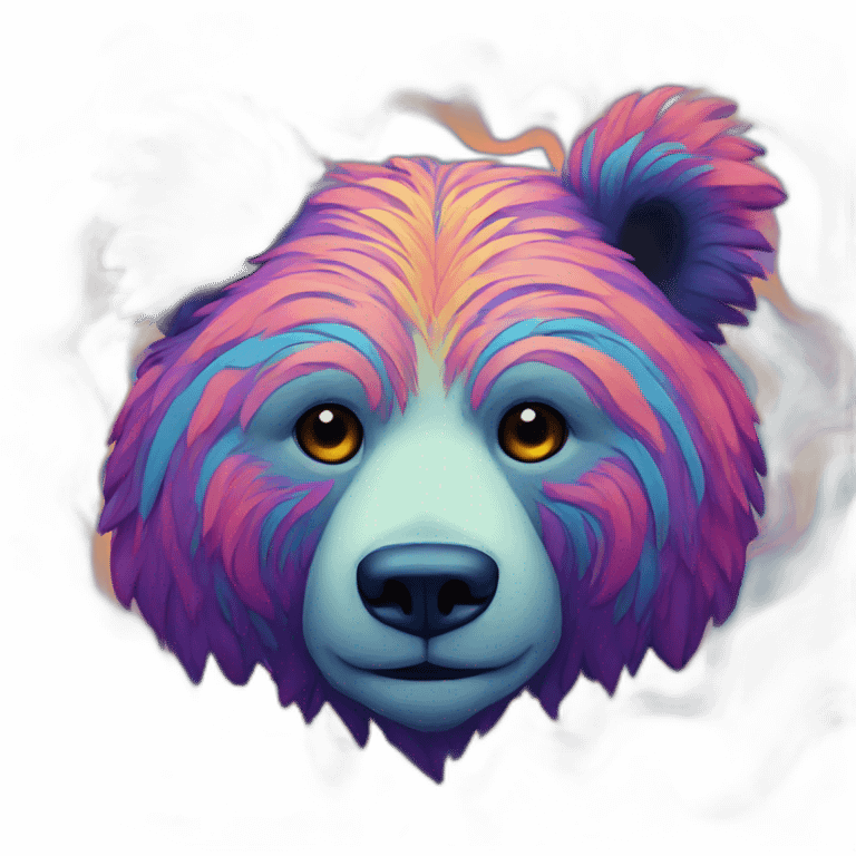 psychedelic bear emoji