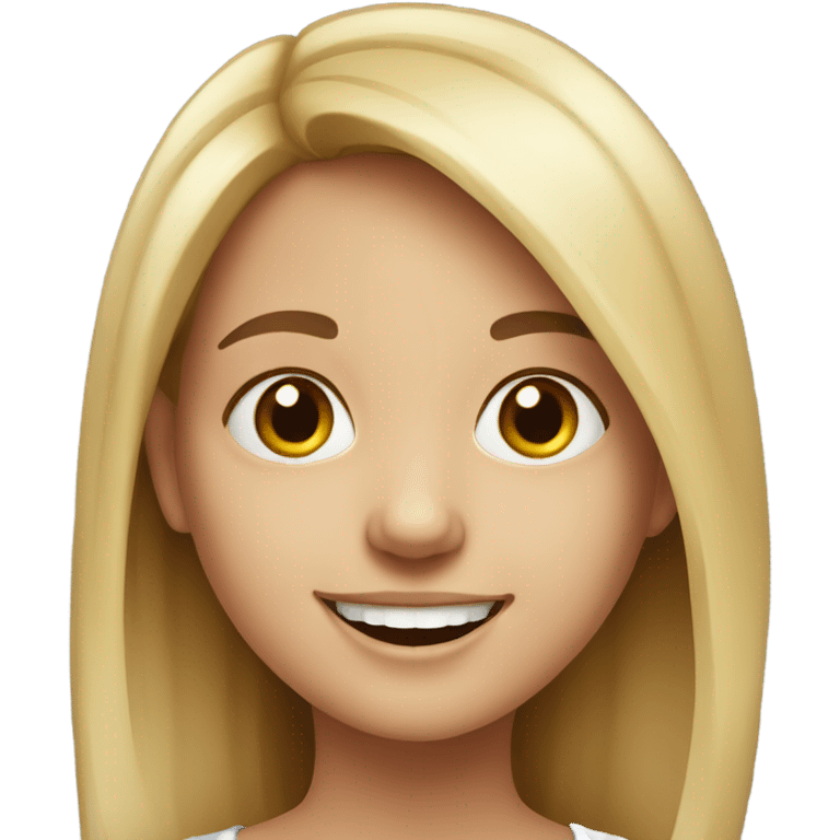 realistic portrait of smiling girl emoji